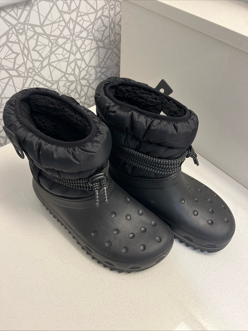 CROCS Black Insulated Puffer Winter Boots